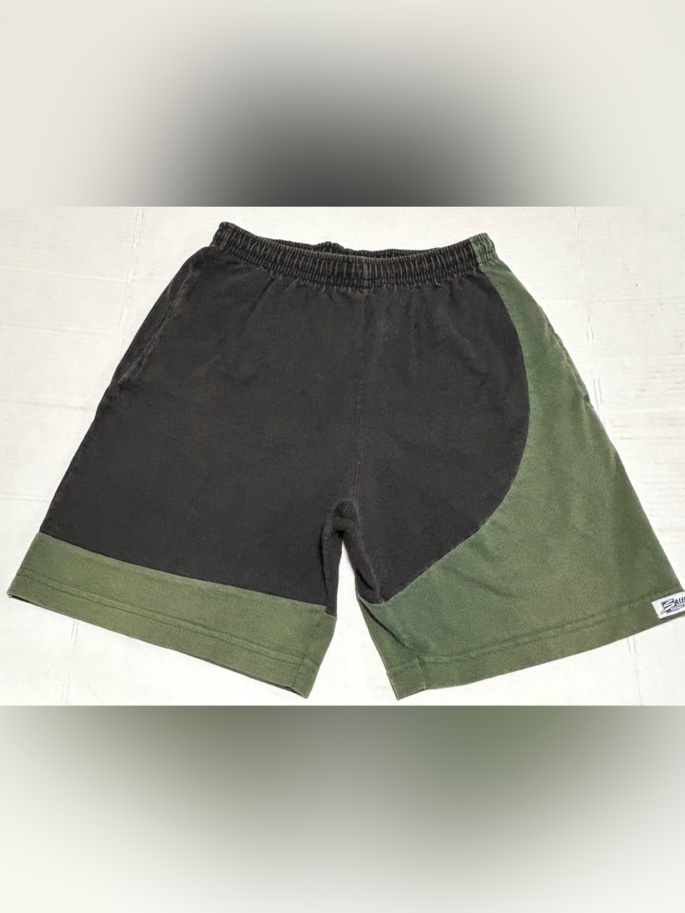 Black and Olive Green Men’s Athletic Shorts